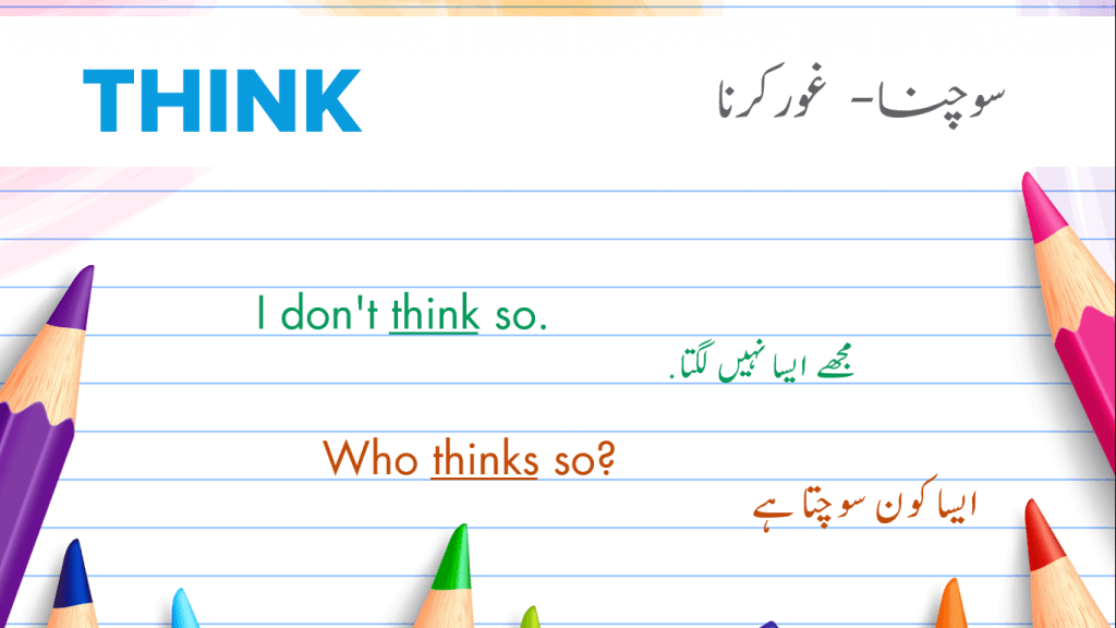 25 Most Common Verbs In English With Urdu Meaning