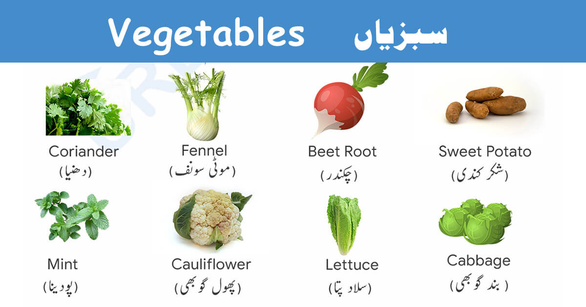 vegetables names in english