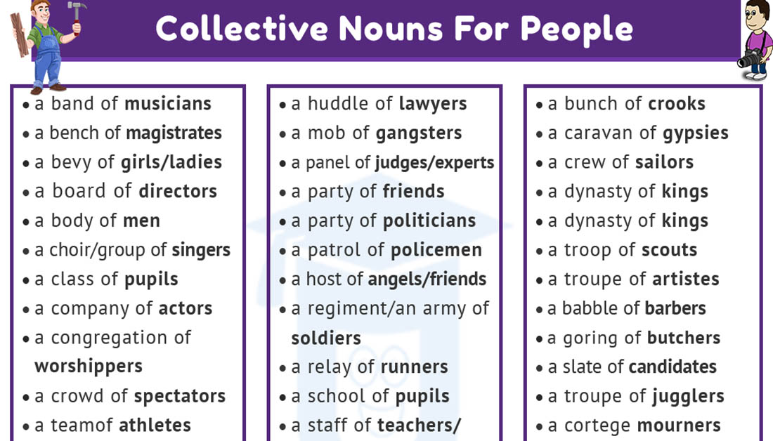 60+ Collective Nouns for People