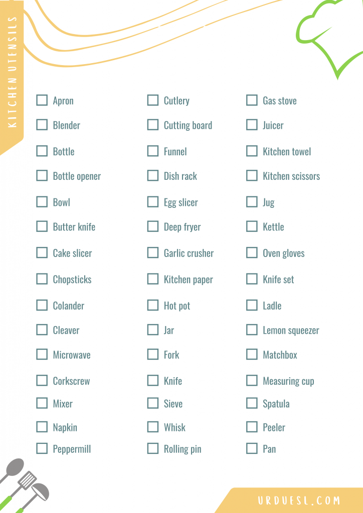 Kitchen Utensils Names List with Images and Infographics