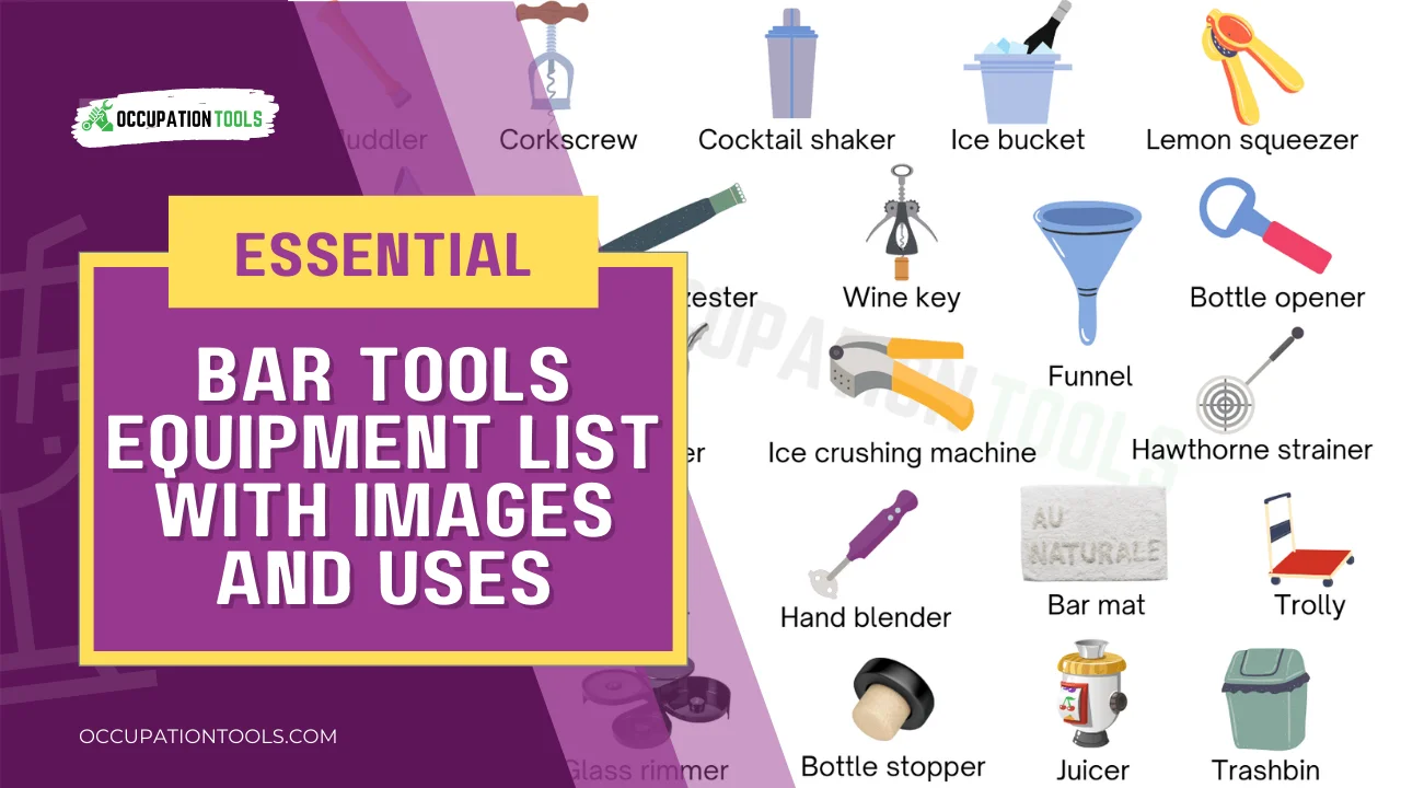 Read more about the article Bartender Tools Names – Bar Equipment List with Pictures, Uses, and Pdf
