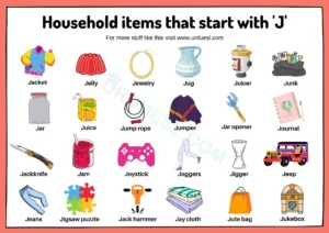Read more about the article Household Items that Start with J – J Words for Preschool