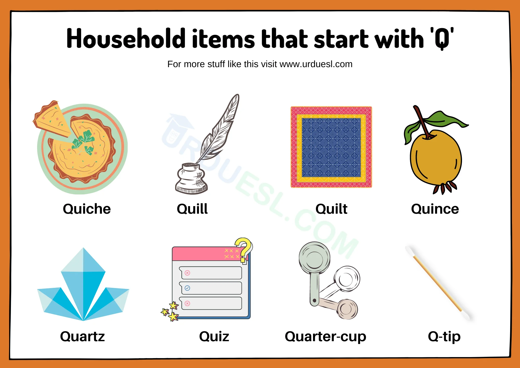 Household Items That Start With Q - Things that Start with Q