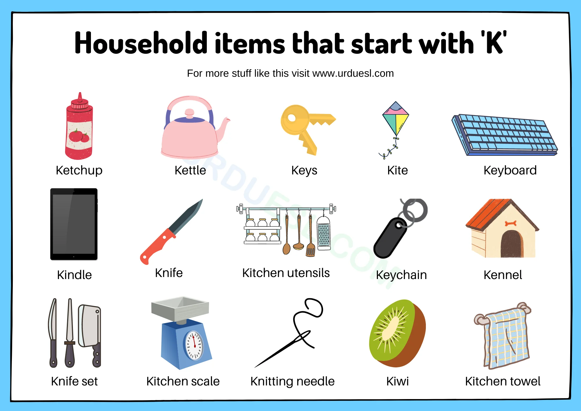 Read more about the article Household Items that Start with K – Things that Start with K