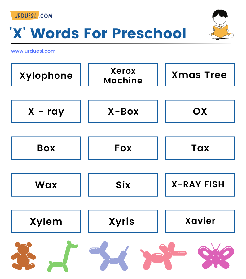 objects that start with the letter x