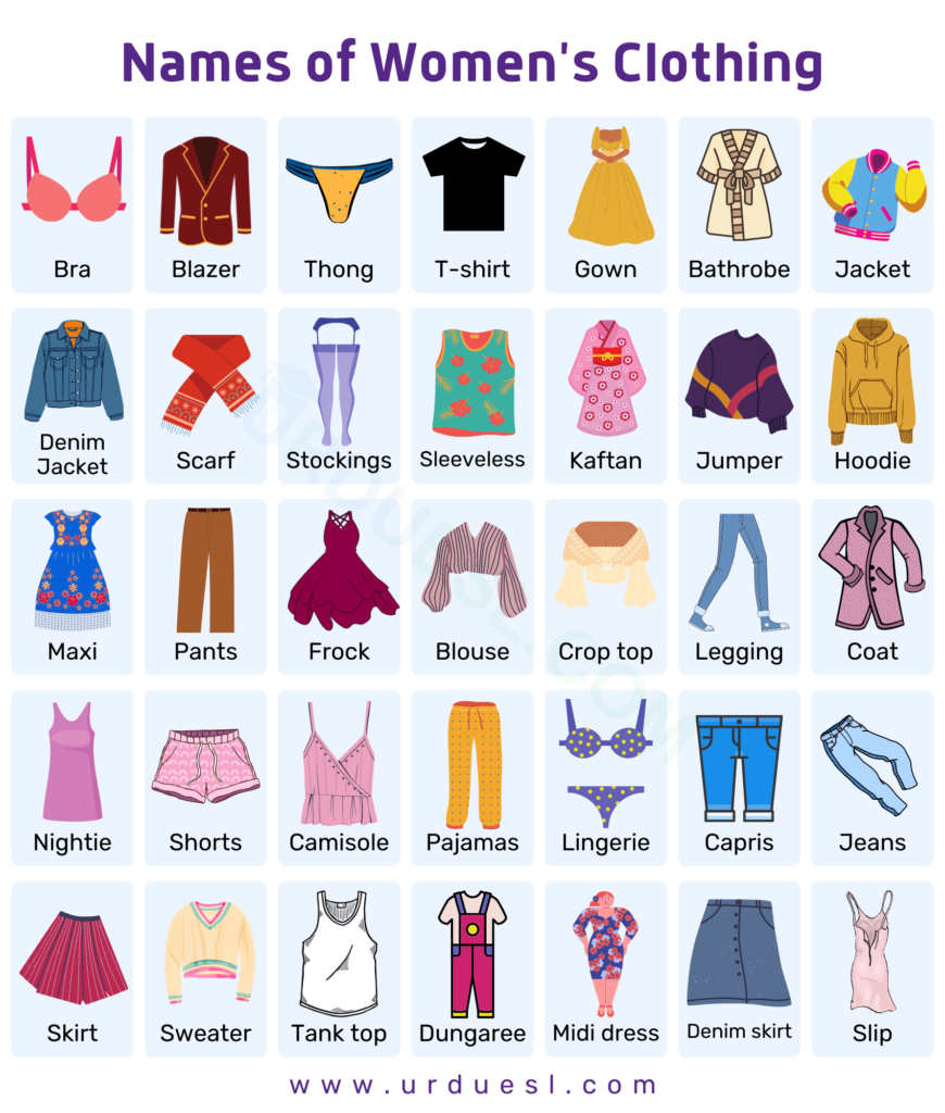 Names Of Women's Clothing In English With Pictures, 54% OFF