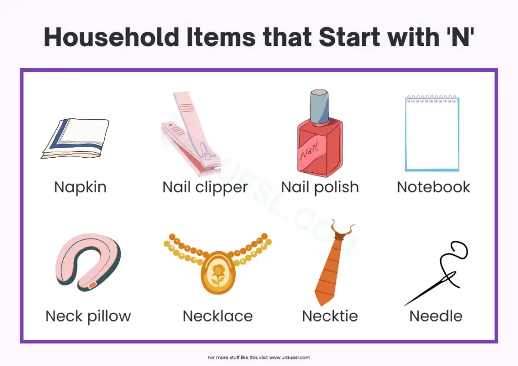 Household Items that Start with N Things that Start with N