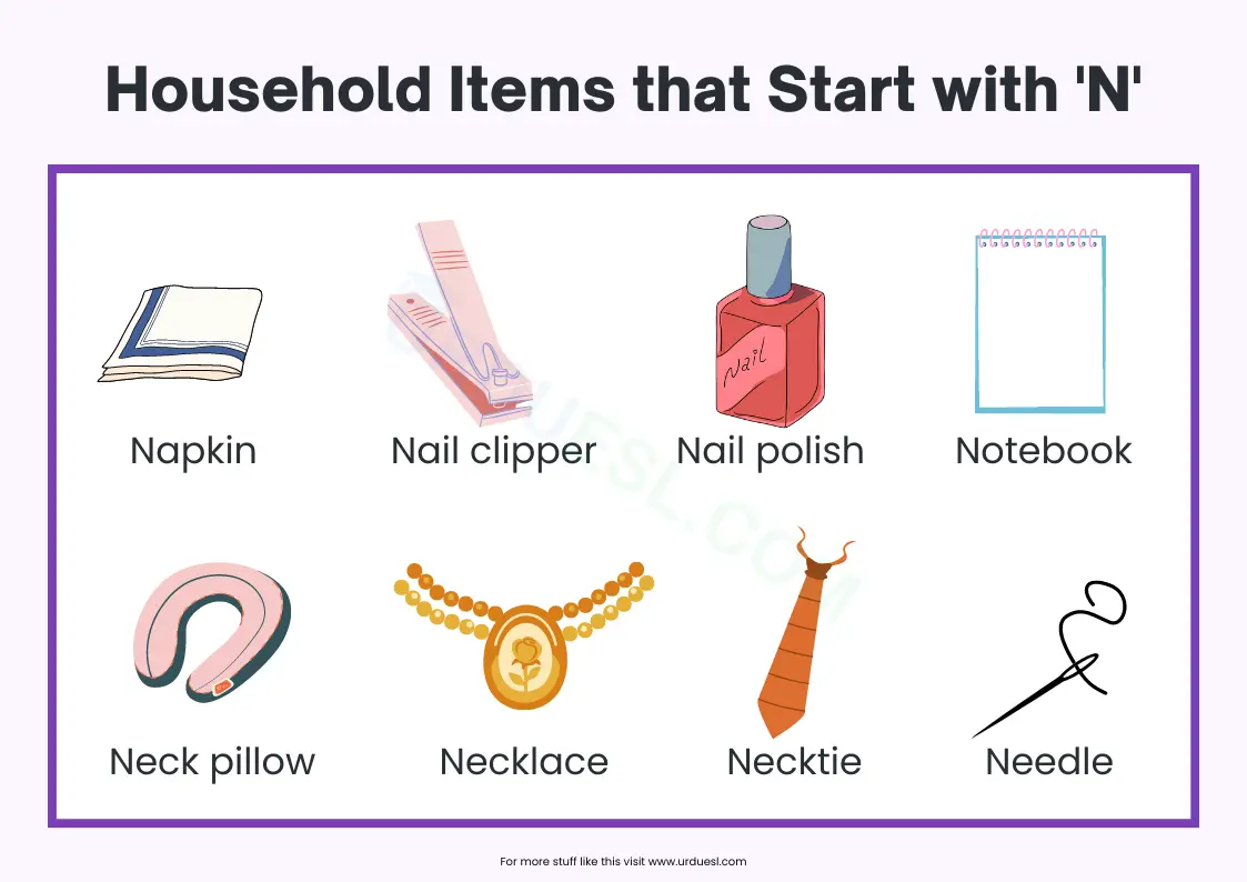 Read more about the article Household Items that Start with N –  Things that Start with N