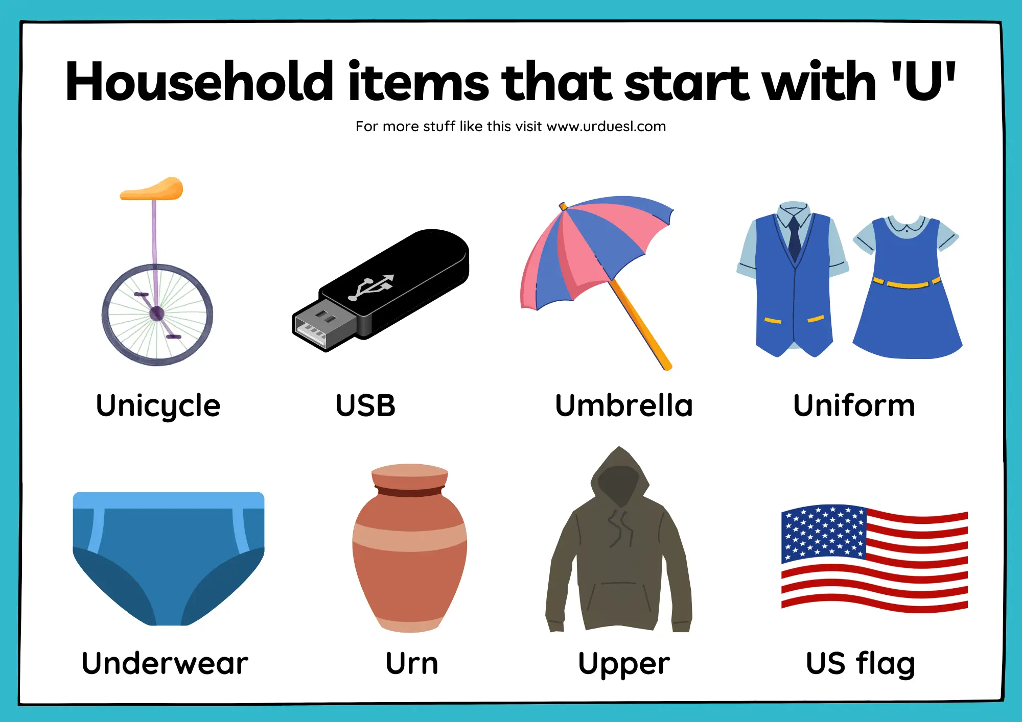 Read more about the article Household Items that Start with U