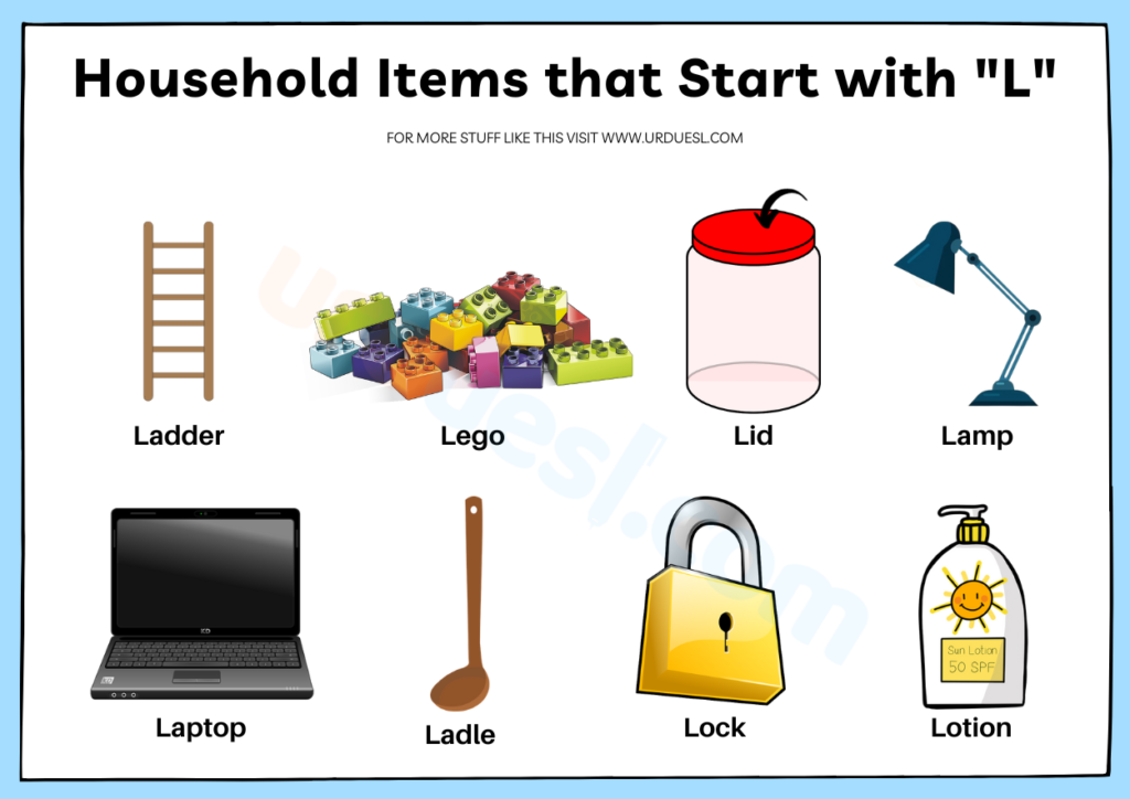 Household items a to z uesl