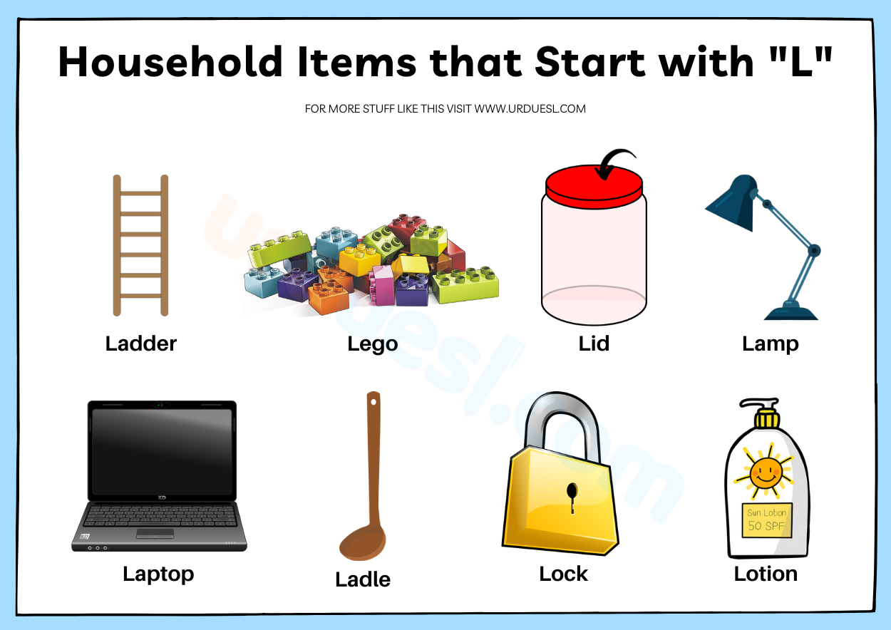 Household Items that Start with L - Easy Things with Letter L