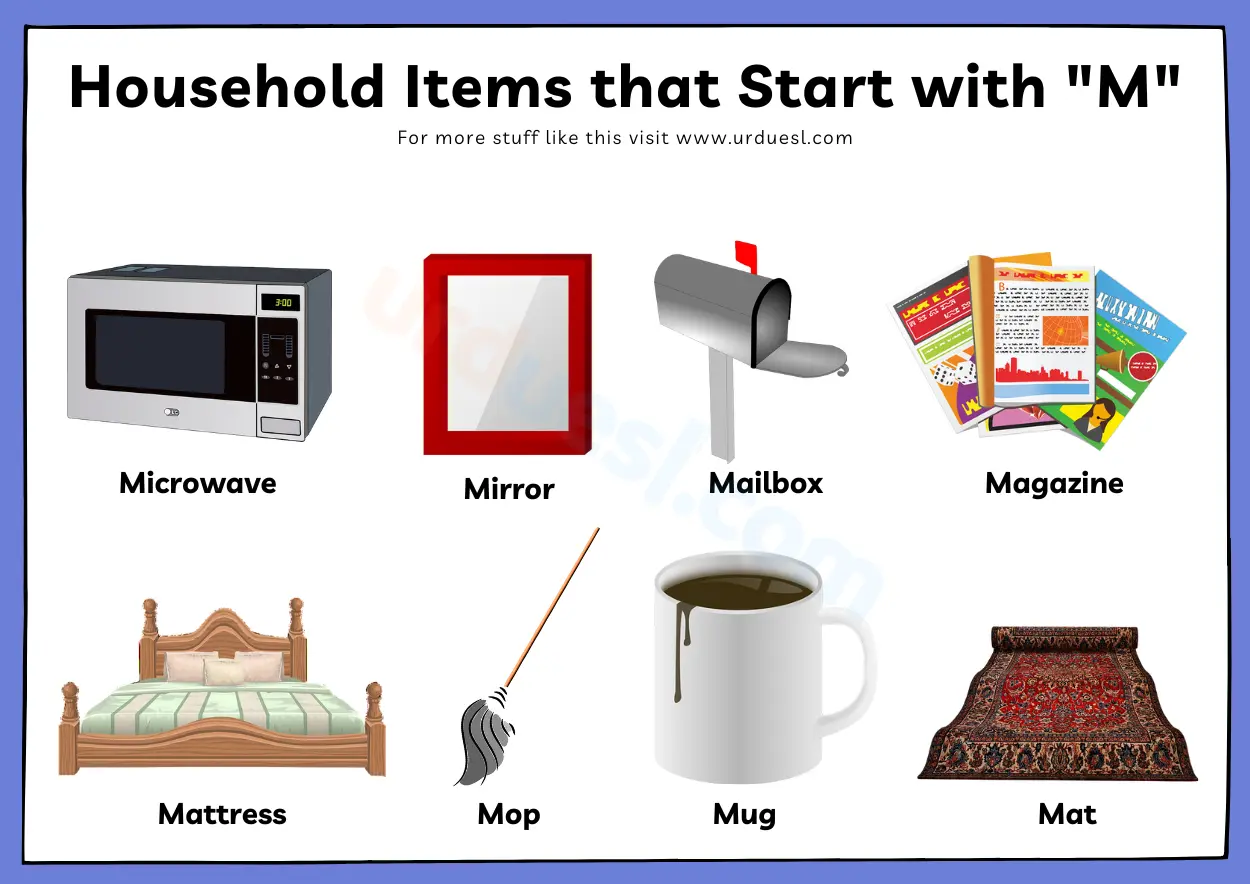 Read more about the article Household Items that Start with M – Easy Things with Letter M
